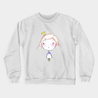 Girl with a bird Crewneck Sweatshirt